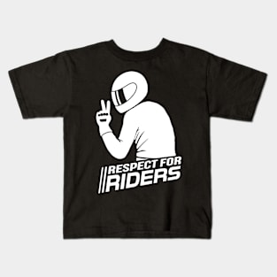 Respect for Riders (white) Kids T-Shirt